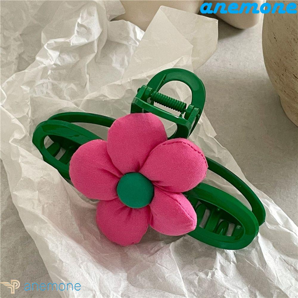 Kẹp Tóc Càng Cua Bằng Vải Họa Tiết Hình Học Rỗng Đơn Giản Ngọt Ngào Cho Nữ