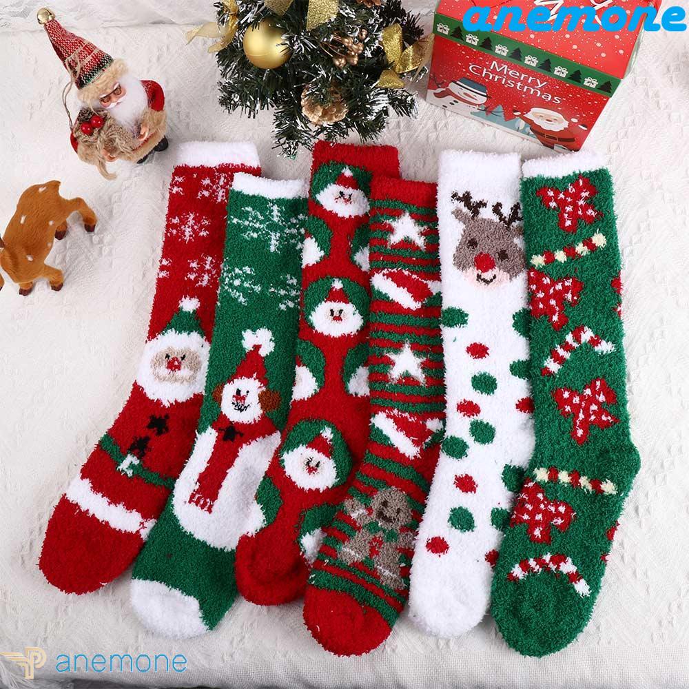 Anemone Vớ Lông Cừu San Hô Dày Thoáng Khí Phong Cách Hàn Quốc Cho Nữ