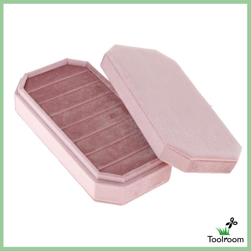 Giá Đỡ Trưng Bày Nhẫn Có Nắp Đậy Bằng Nhung Tiện Dụng