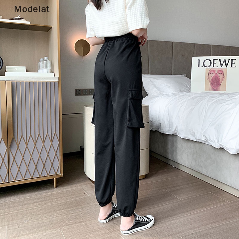 Mfc Quần Thể Thao Lưng Cao Co Giãn Màu Trơn Phong Cách Harajuku Retro Dành Cho Nữ