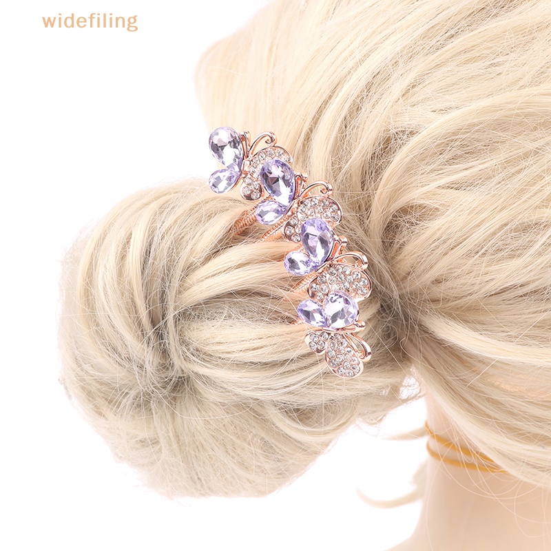 Lược Cài Tóc Đính Đá Hình Bướm Phong Cách Hàn Quốc Cho Người Lớn