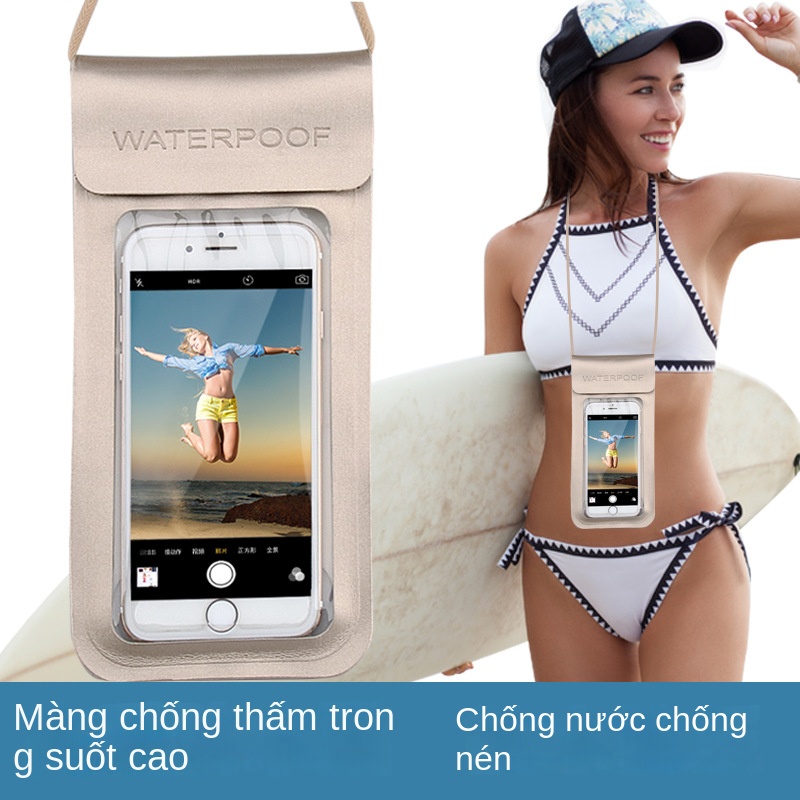 Túi Đựng Điện Thoại Bằng tpu Trong Suốt Chống Thấm Nước Có Thể Chạm Màn Hình Cảm Ứng