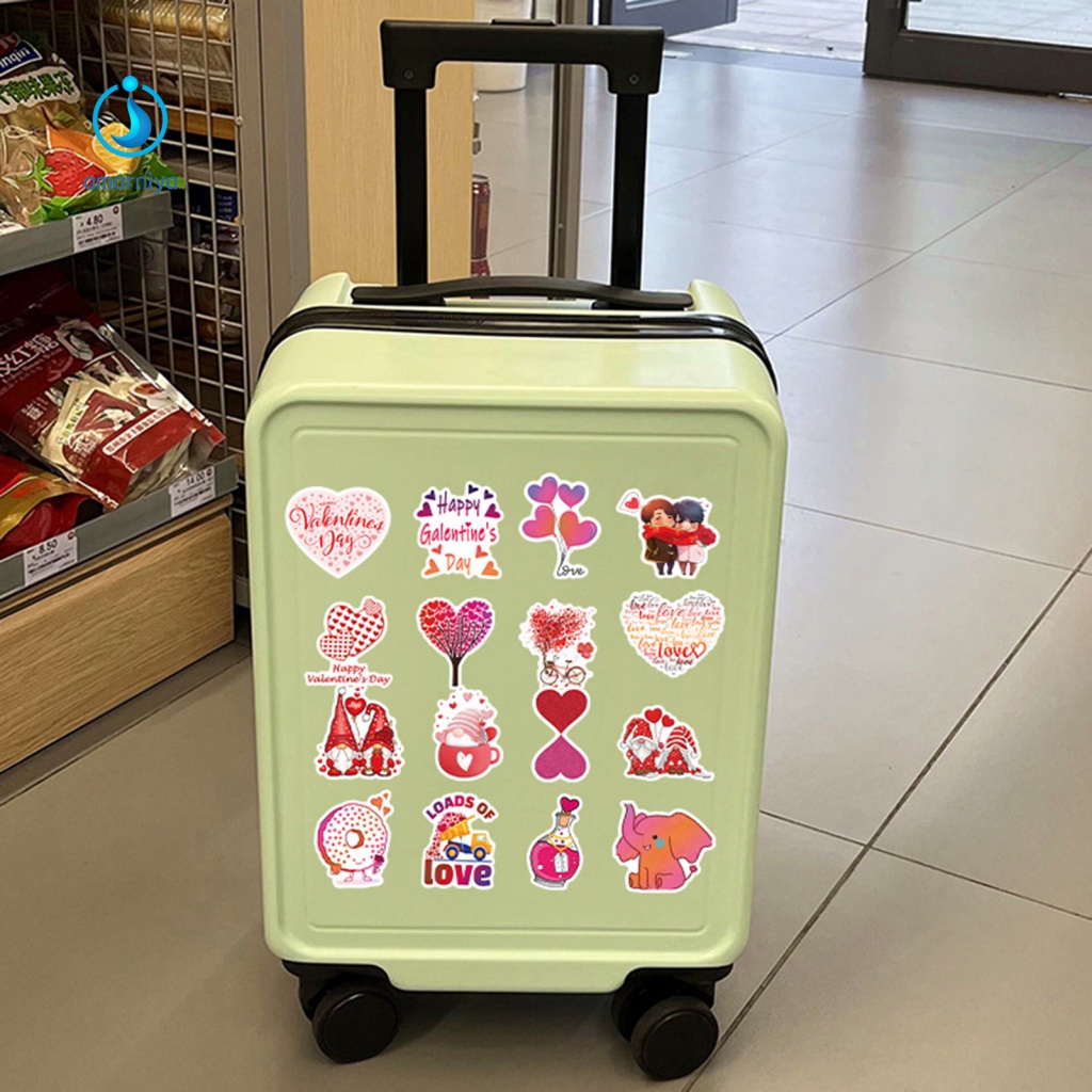 Set 50 Miếng Dán Trong Suốt Trang Trí Cốc Nước In Chữ AMAR Dễ Tháo Gỡ