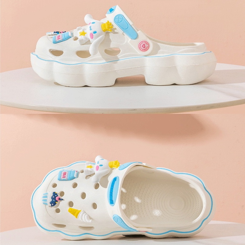 Giày Đi Biển Ngoài Trời Hình Hello Kitty Ngọc Bích Gui Dog Kuromi Cho Người Lớn
