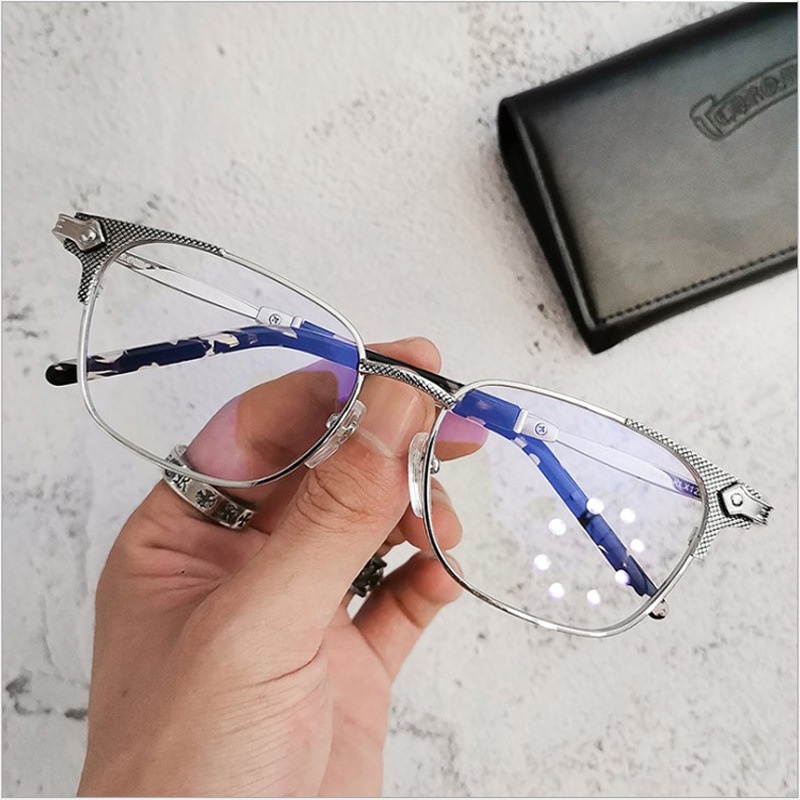 [-0°~-600°Mắt Kính Chống Ánh Sáng Xanh / Bức Xạ Bằng Kim Loại Cổ Điển Cho Nam Và Nữ