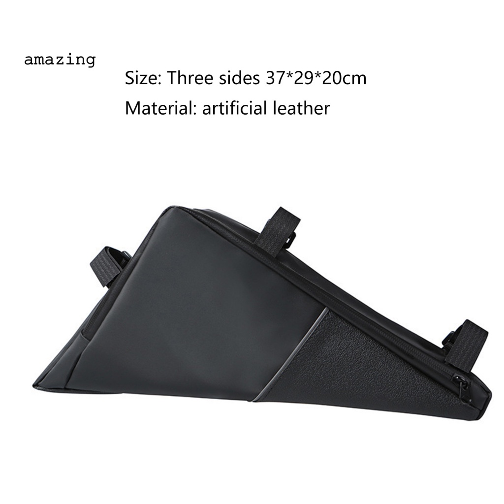 Túi Đựng Đồ Hình Tam Giác Màu Đen Gắn Khung Xe Đạp Tiện Dụng