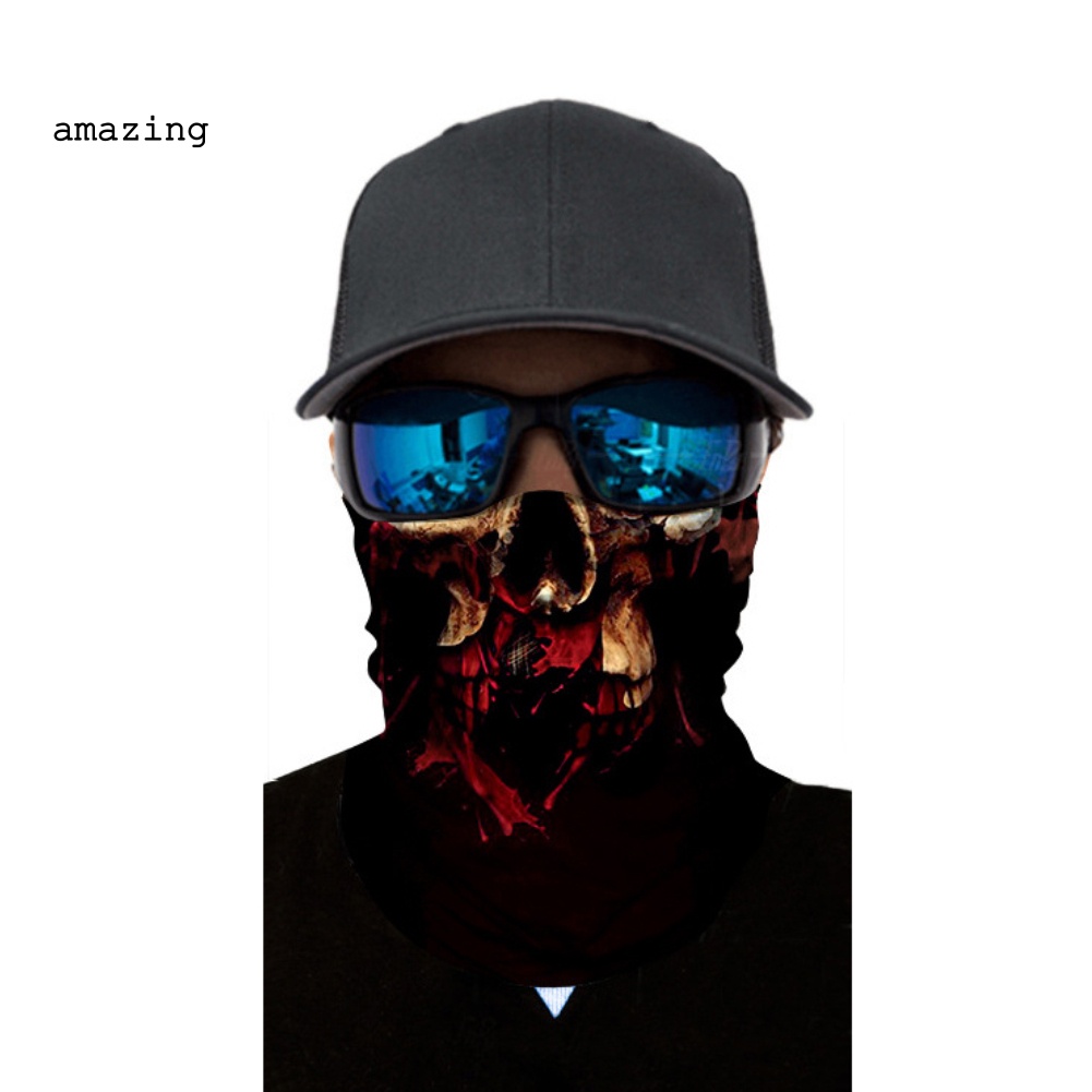 Khăn Choàng Cổ Che Phủ Mặt Và Cổ Chống Nắng Thiết Kế Hình Đầu Lâu Phong Cách Thể Thao