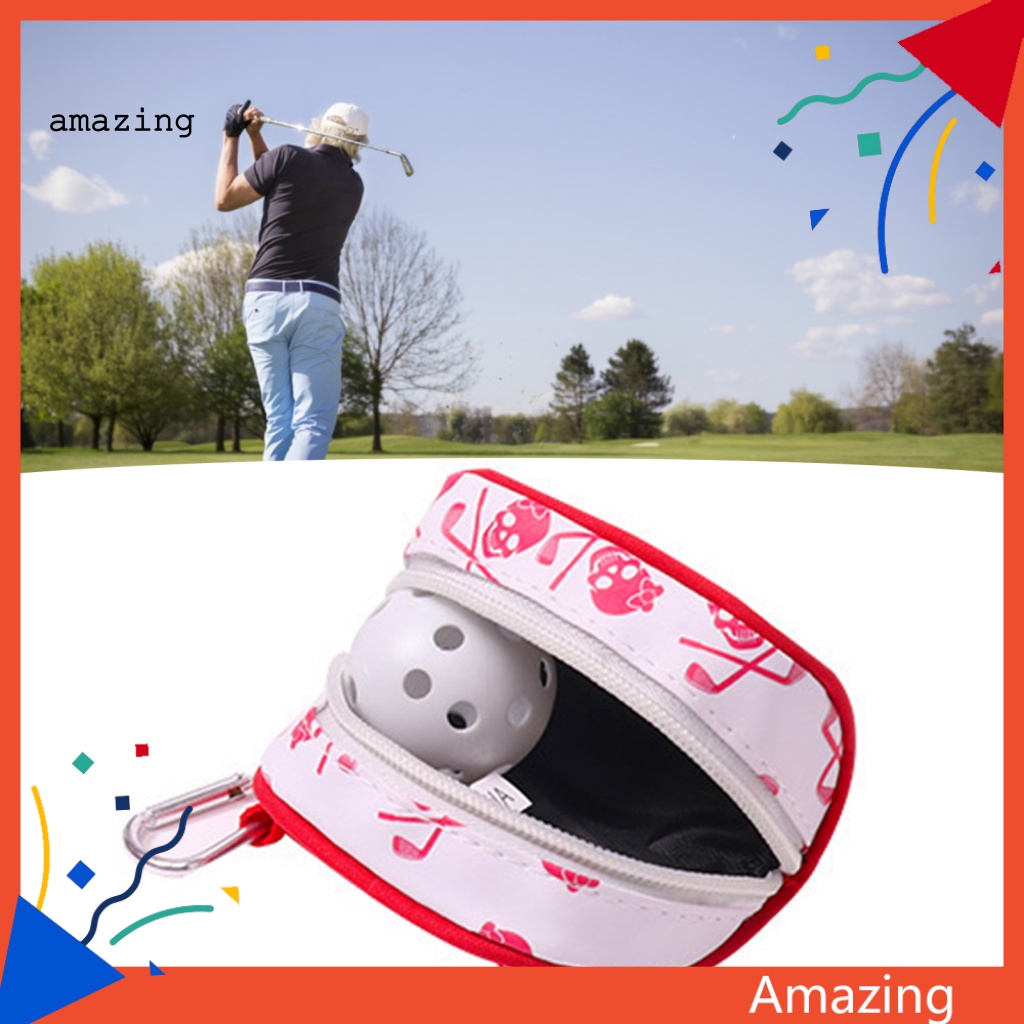 Túi Đựng Bóng Golf Đeo Hông In Họa Tiết Đầu Lâu Có Khóa Kéo Mượt Mà