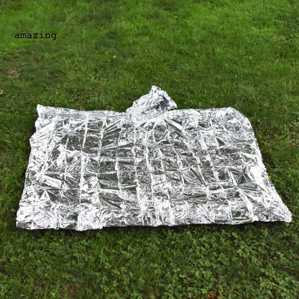 Chăn Poncho Khẩn Cấp Bằng Màng Nhôm Phản Quang Cho Hoạt Động Ngoài Trời