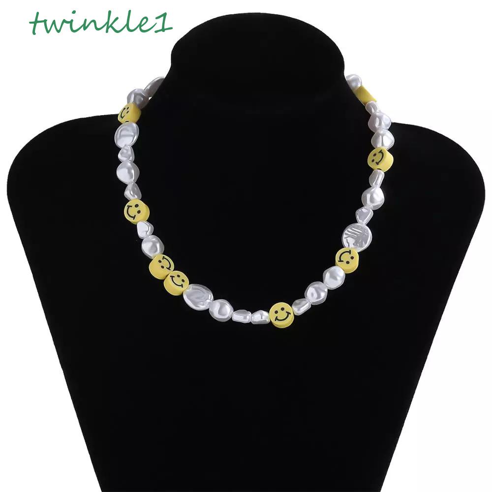 Vòng cổ Baroque Mặt Cười Lấp Lánh Dễ Thương