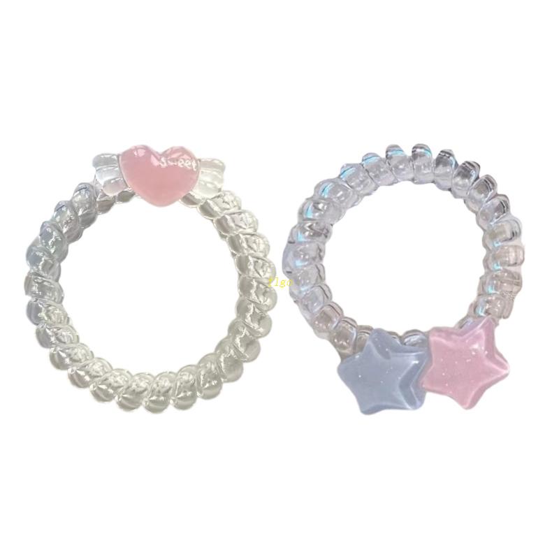 Flgo Dây Buộc Tóc Trong Suốt Không Đau Dễ Phối Đồ Dành Cho Trẻ Em Và Người Lớn