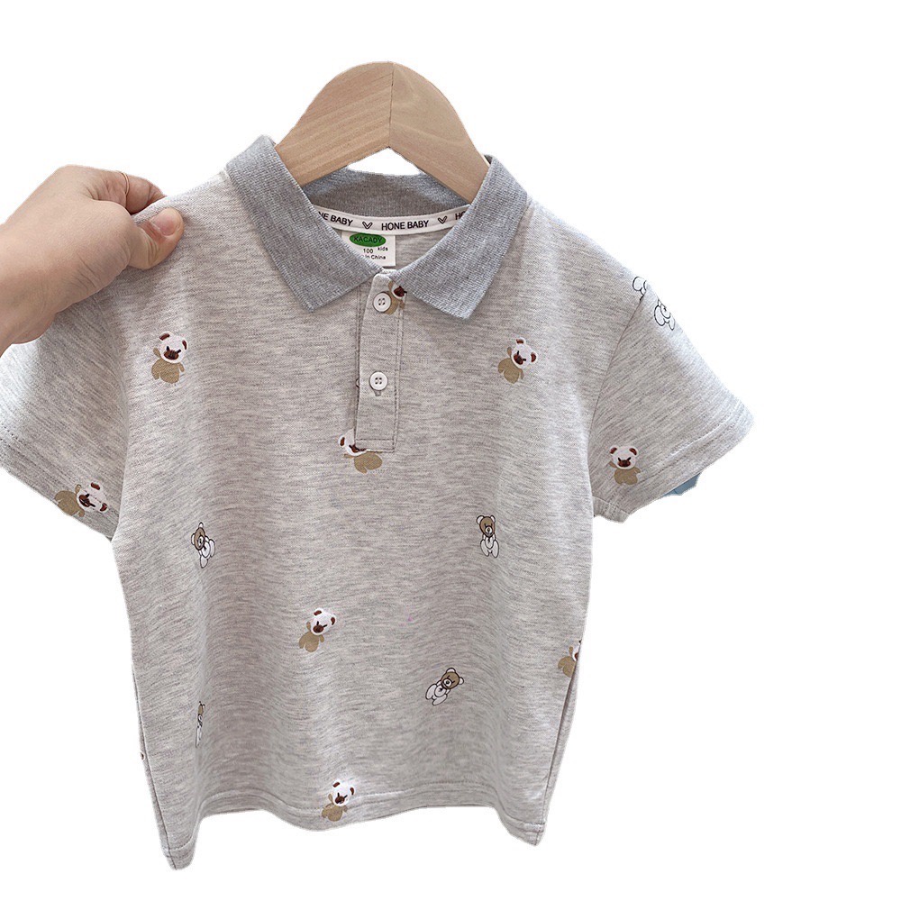 Áo Polo Gấu Trúc Chất Cotton Thun Tổ Ong Cao Cấp Cho Bé Từ 6-27kg MOOBABY SHOP