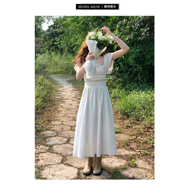 SUXI Đầm Dáng Chữ A Không Tay Màu Trơn Thời Trang Mùa Hè Dành Cho Nữ