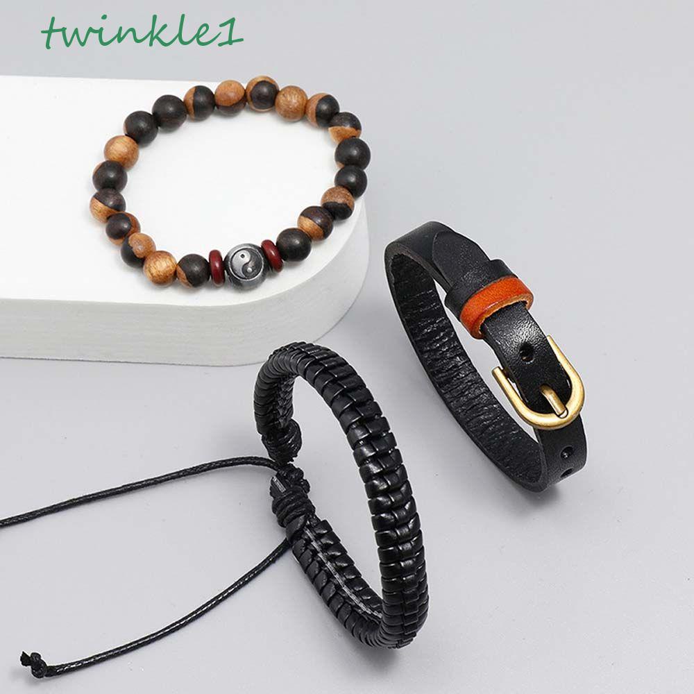 Vòng Tay Nhiều Lớp Xỏ Hạt Phong Cách Punk Cổ Điển Cho Nam Và Nữ