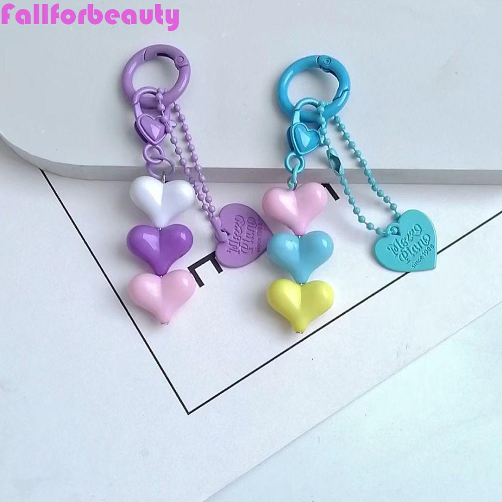Dây Treo Điện Thoại / Móc Chìa Khóa Xe Hơi Chống Thất Lạc Hình Trái Tim Màu Kẹo Dễ Thương
