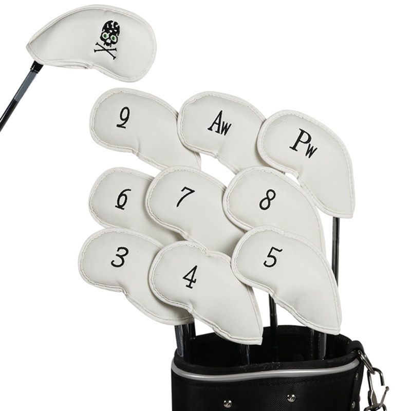 Set 10 Vỏ Bọc Đầu Gậy Đánh Golf Bằng Da PU Cao Cấp