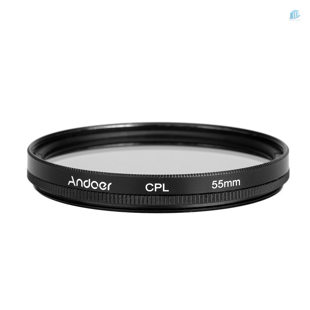 Bộ Kính Lọc Phân Cực Andoer 55mm UV + CPL + 4 + Star 8 Điểm Cho Máy Ảnh Pentax DSLR