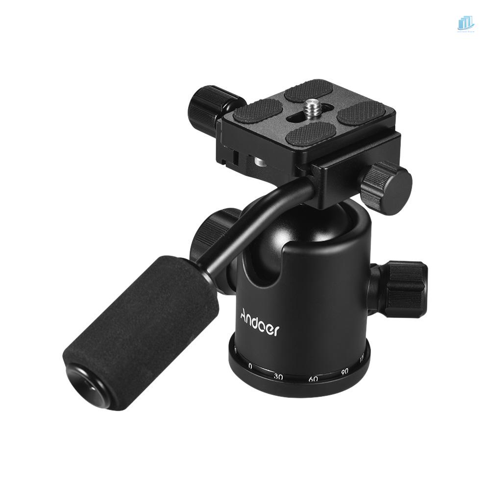 Đầu Bi Andoer Xoay 360 Độ Với Lỗ Vít 1 / 4inch 3 / 8inch Cho Máy Ảnh DSLR Max. 15kg