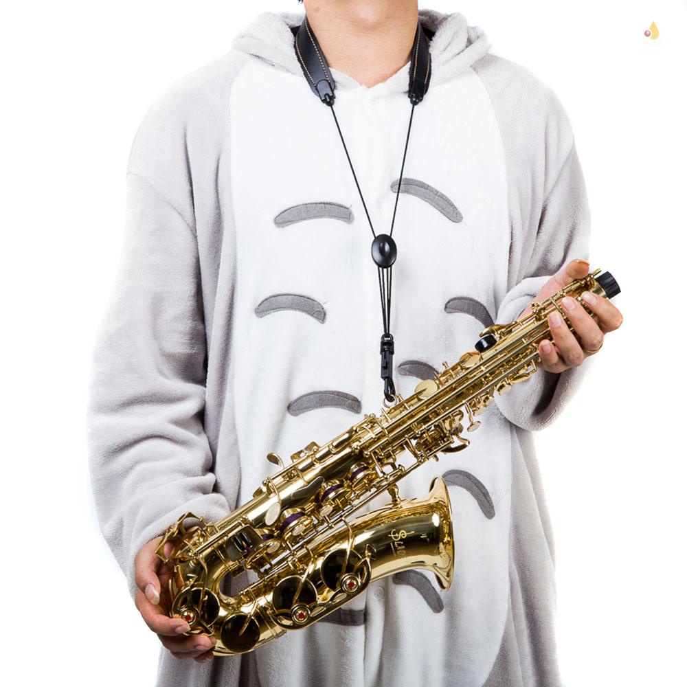 Dây Đeo Cổ Bằng Da Nylon Có Đệm Móc Có Thể Điều Chỉnh Cho Kèn Saxophone Sax
