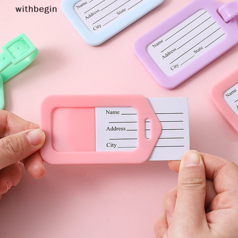 1 Thẻ Ghi Thông Tin Hành Lý Bằng Nhựa Pvc Chống Nước In Họa Tiết Hoạt Hình Sáng Tạo Cho Nam &amp; Nữ