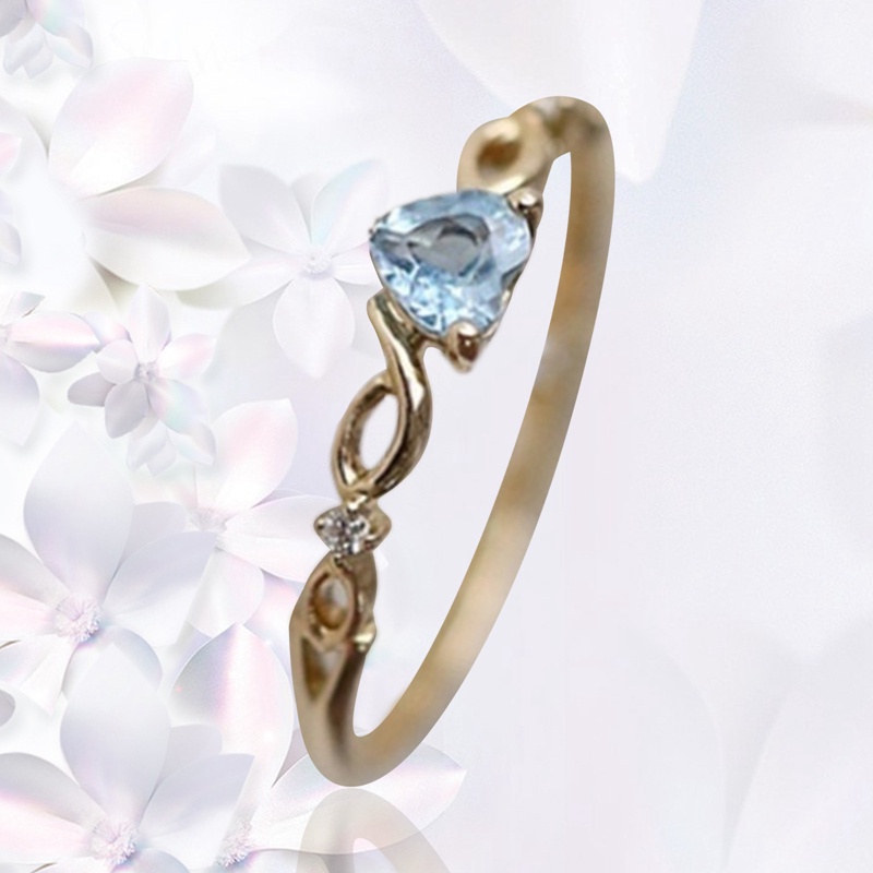 Nhẫn Đính Đá Zircon Hình Trái Tim Đơn Giản Thời Trang Hàn Quốc Cho Nữ