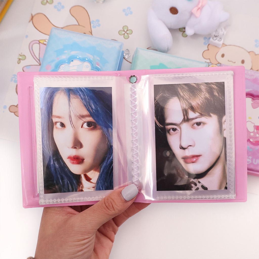 Peach Same Sanrio flower shaped hollowed out storage book Kuromi Card Polaroid album