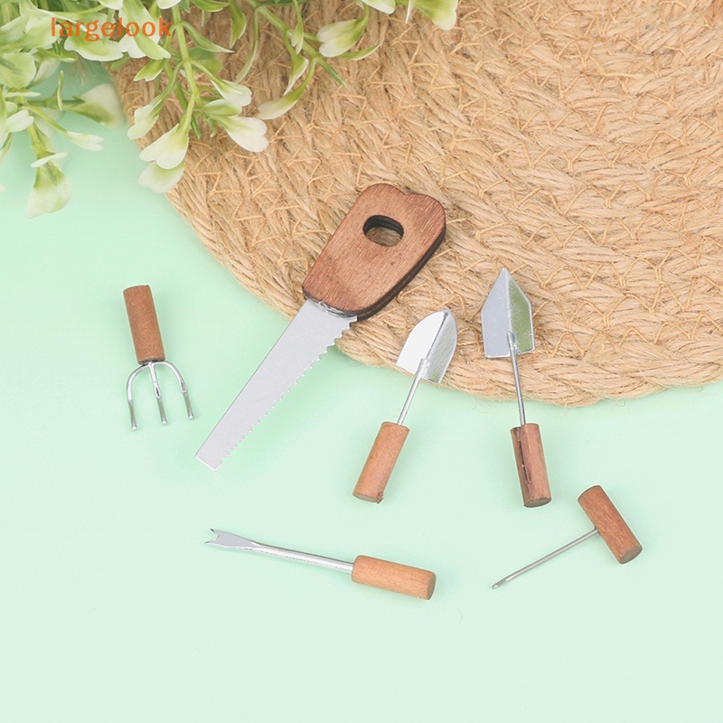 1 Set Dụng Cụ Làm Vườn Mini Hình Tam Giác Có Móc Sắc Bén Trang Trí Nhà Búp Bê