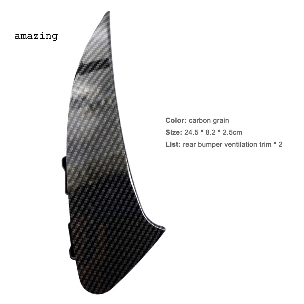 Bộ 2 Khung Viền Lỗ Thông Khí Họa Tiết Sợi Carbon Cho Xe Hơi Benz CLA Sport 2019-2021