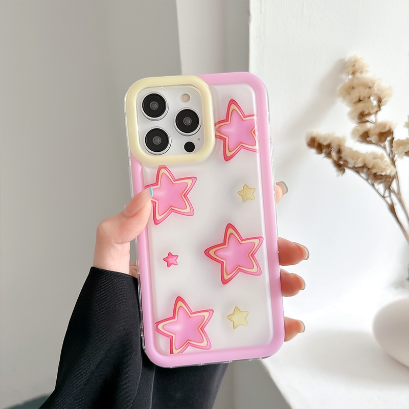 Ốp Điện Thoại Túi Khí Chống Sốc Hình Ngôi Sao Năm Cánh Cho iphone14promax / 13 / 12 / 11 / XR / XS / X / XSMAX / 6 / 6SPLUS / 7 / 8PLUS