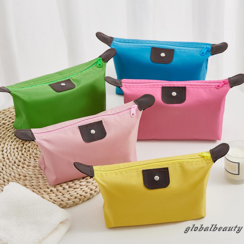 Túi Đựng Đồ Trang Điểm Kẻ Sọc Cổ Điển Đa Năng Chống Thấm Nước