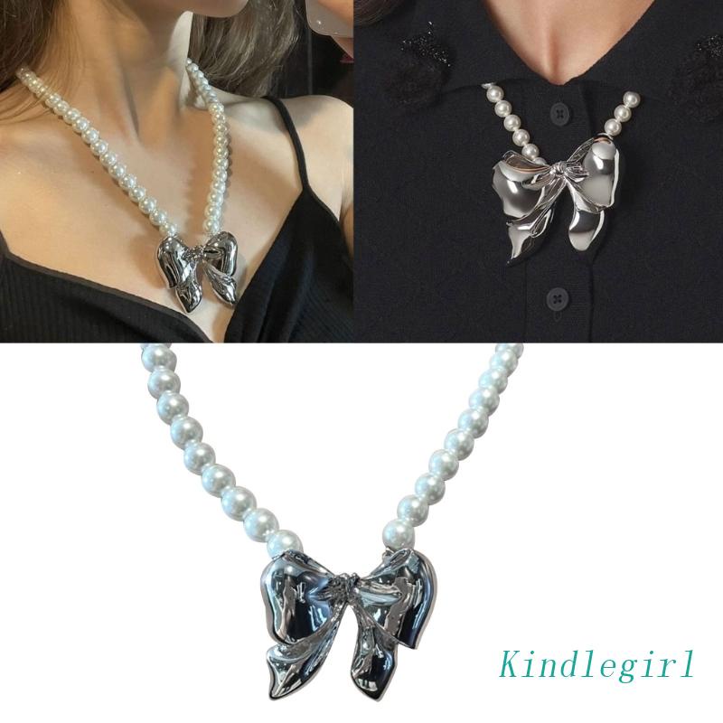 Vòng Cổ Choker Y2K Đính Ngọc Trai Nhân Tạo Thời Trang Dành Cho Nữ