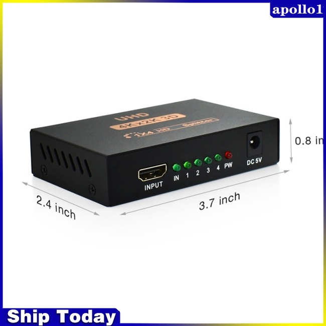 Bộ Chia Tín Hiệu Hdmi 4k 1x4 Full Hd 1080p 1 Trong 4