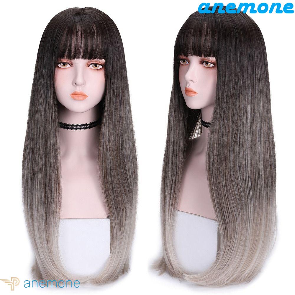 Tóc Giả Thẳng Dài Màu Tím Phong Cách Lễ Hội Hóa Trang Cho Nữ