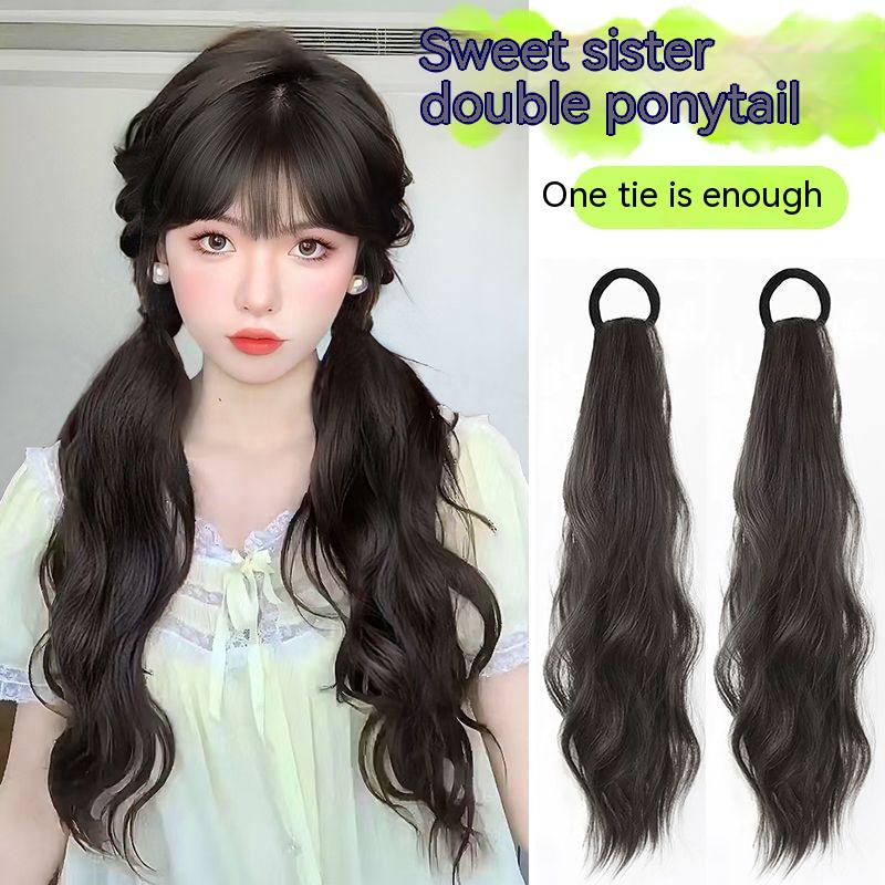 Tóc Giả Thắt Bím Đuôi Ngựa Dài Nhẹ Nhàng Tự Nhiên Dễ Thương Dành Cho Nữ