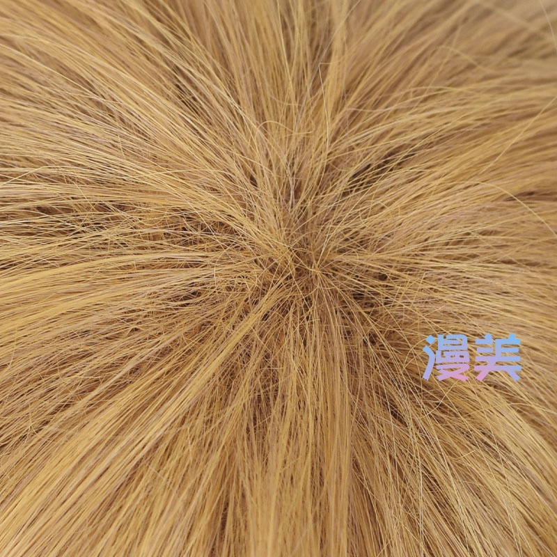 Bộ Tóc Giả Ngắn Màu Vàng Đồng 28cm Chịu Nhiệt Hóa Trang Nhân Vật Arataka Trong Mob Psycho 100 Mùa 3