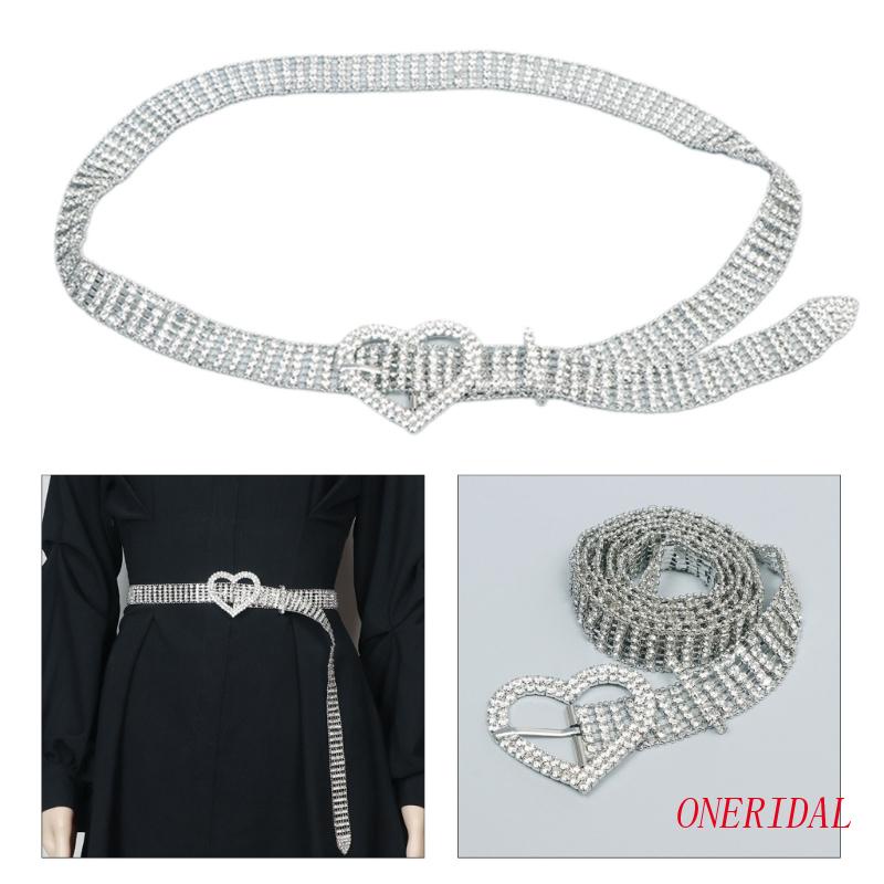 Thắt Lưng Khóa Trái Tim Đính Đá Thời Trang Dành Cho Nữ