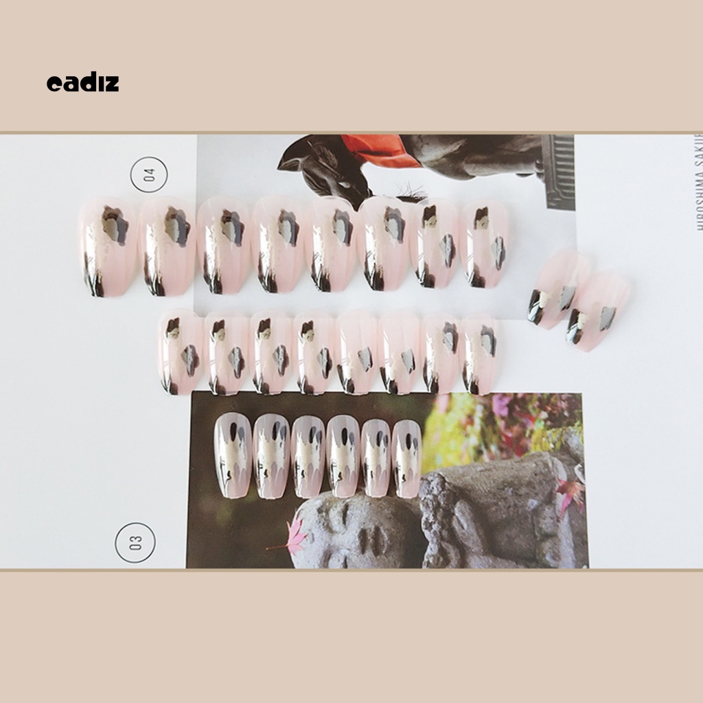 Set 24 Móng Tay Giả Có Thể Tháo Rời Kèm Keo Dán Tiện Dụng