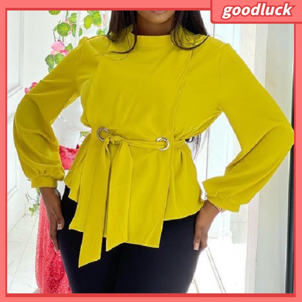 [ULK] Áo Sơ Mi Tay Dài Màu Trơn Dáng Rộng Màu Sắc Thanh Lịch Phù Hợp Với Mùa Hè Có Thể Giặt Máy Dành Cho Bạn Nữ