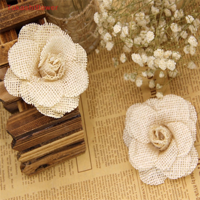 (Takashiflower) Hoa Hồng Vải Bố Trang Trí Bàn Tiệc Cưới Giáng Sinh