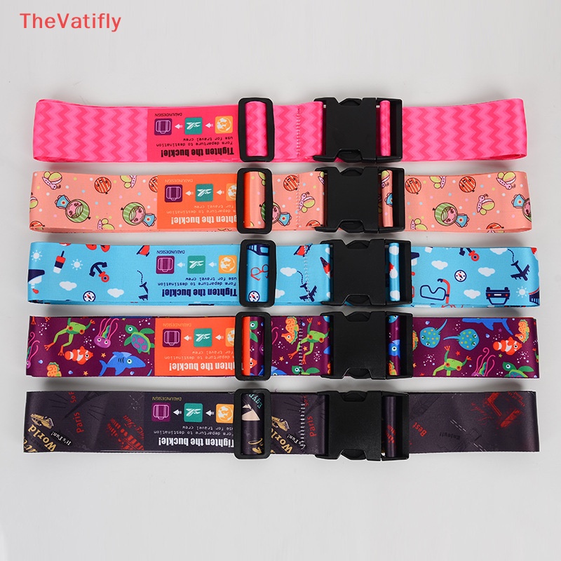 [Thevalifly] Dây Đai Hành Lý Du Lịch Dày Không Phai Màu Có Thể Điều Chỉnh