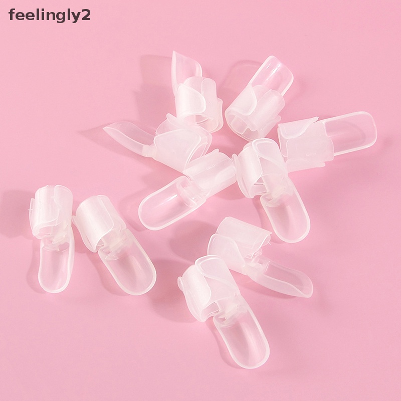 Set 10 Nắp Nhựa Bảo Vệ Móng Tay Nghệ Thuật