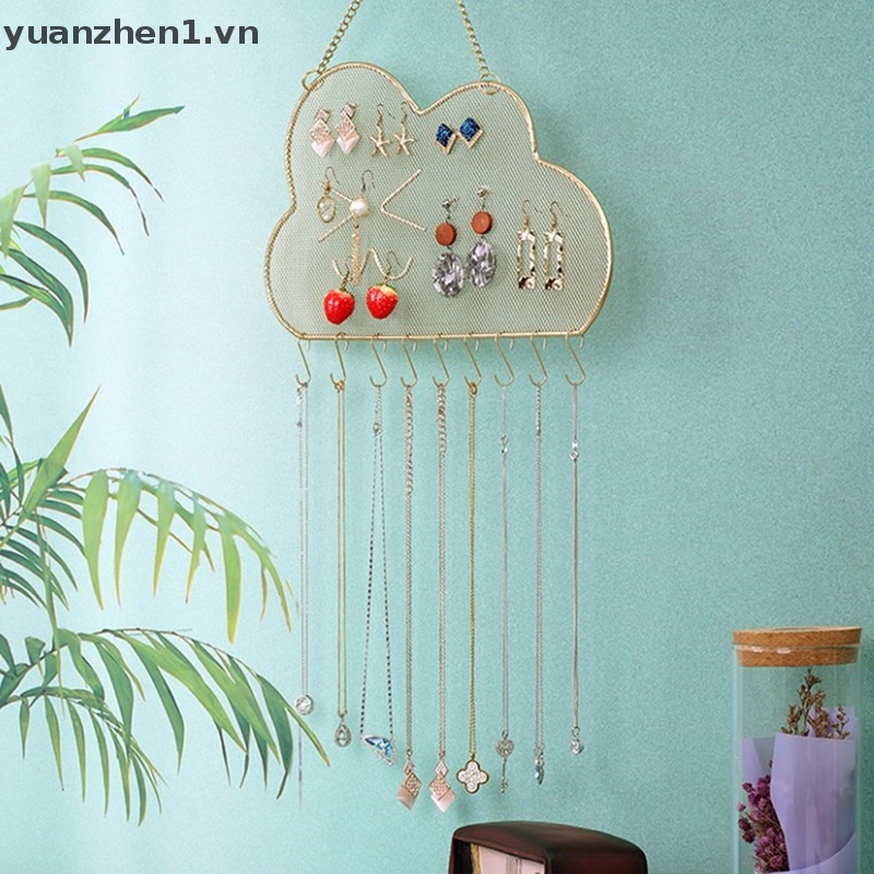 Móc Treo Bông Tai Gắn Tường Trang Trí Họa Tiết Kim Cương