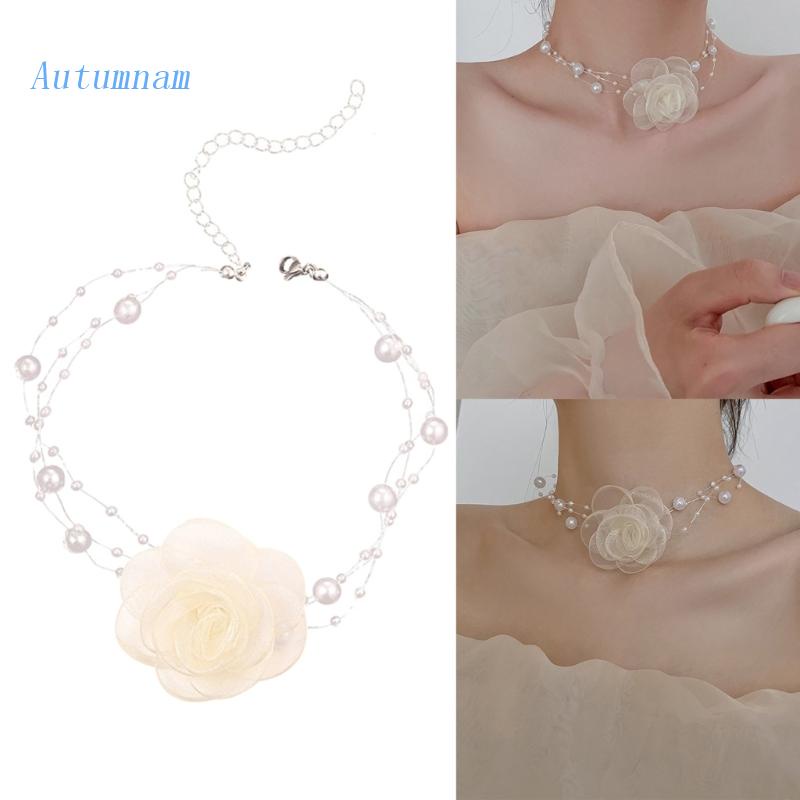 Dây Chuyền Ngọc Trai Mặt Hình Hoa Thời Trang Cho Nữ