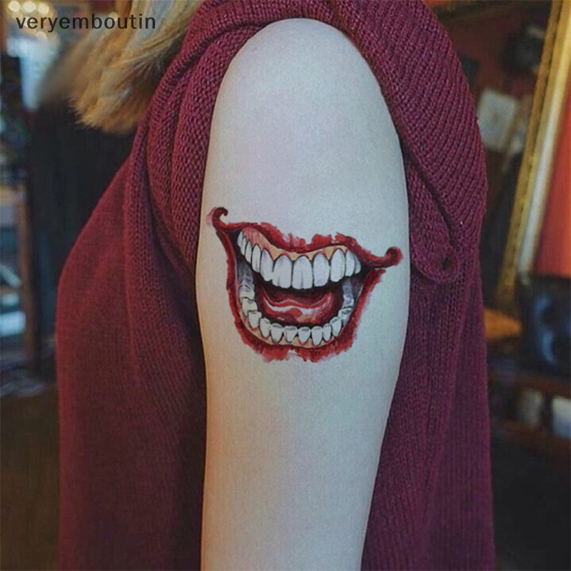 1 Tấm Hình Xăm Dán Tạm Thời Chống Nước Hình Vết Thương Kinh Dị Halloween