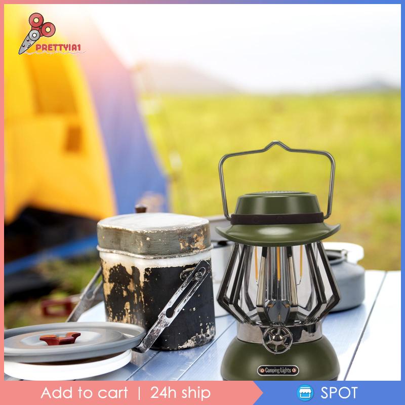 [Prettyia1] Đèn Lồng Cắm Trại Sân Vườn Năng Lượng Mặt Trời Có Thể Sạc Lại