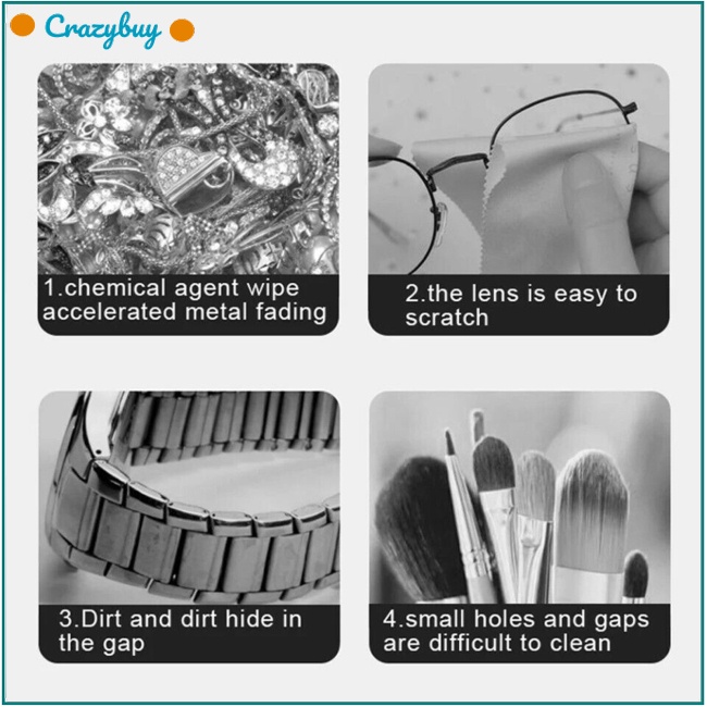 Máy Vệ Sinh CR Bằng Sóng Siêu Âm 45000hz Tần Số Cao Đa Năng Tiện Dụng Cho Đồng Hồ / Trang