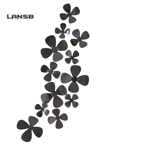 Bộ 12 Decal dán tường Trang Trí Hình Cỏ Ba Lá 3D Bằng Acrylic