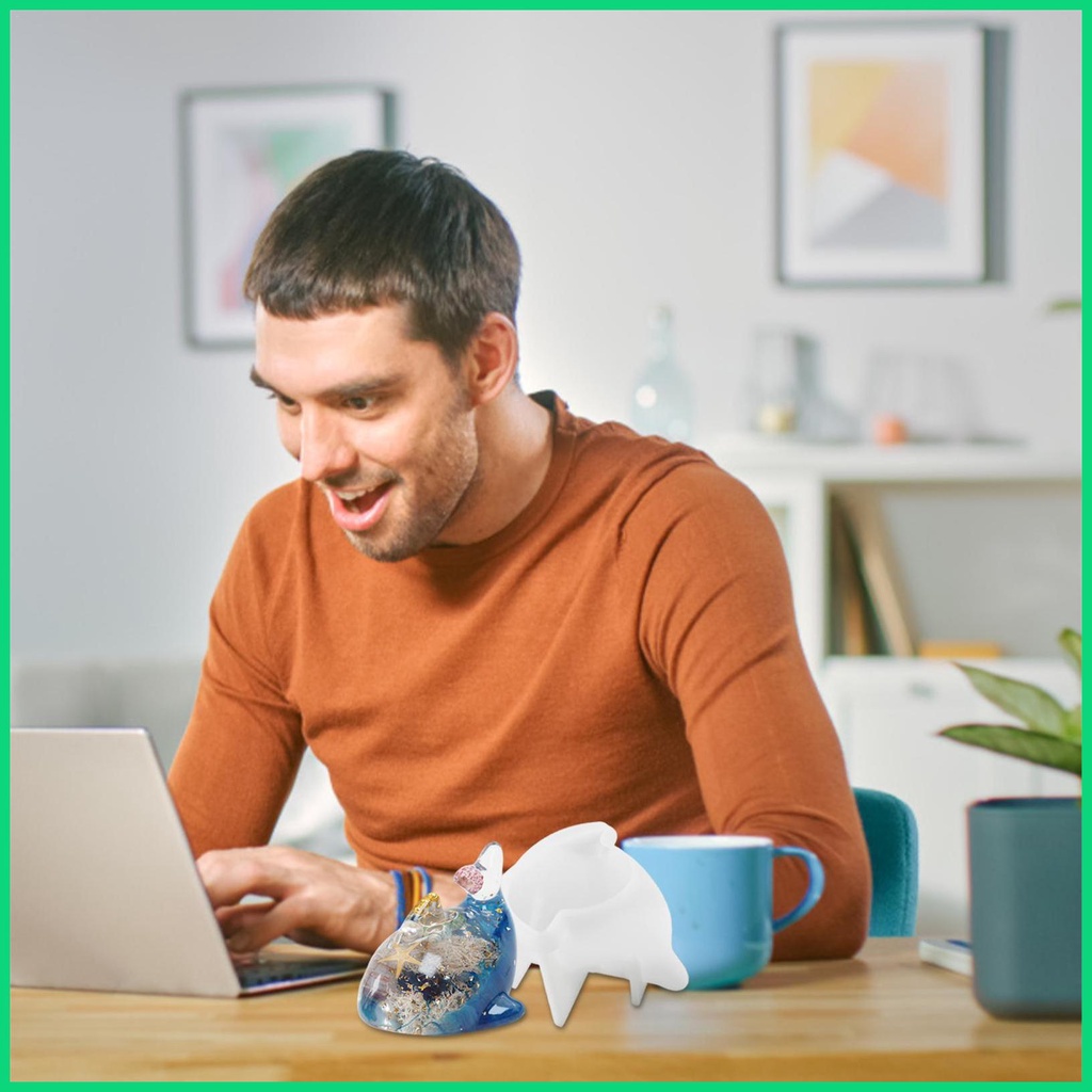 Khuôn Silicon Làm Bánh / Xà Phòng Hình Cá Heo 3D Dễ Thương