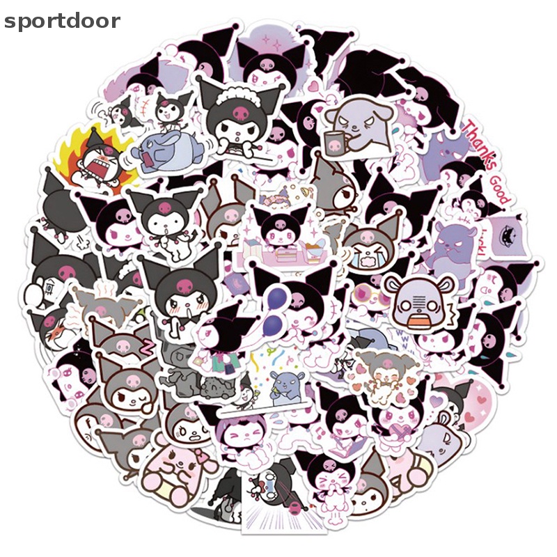 [sportoutdoor] Hình Dán Anime Kuromi Chống Thấm Nước Trang Trí Xe Hơi / Laptop / Ván Trượt / Điện Thoại [out]