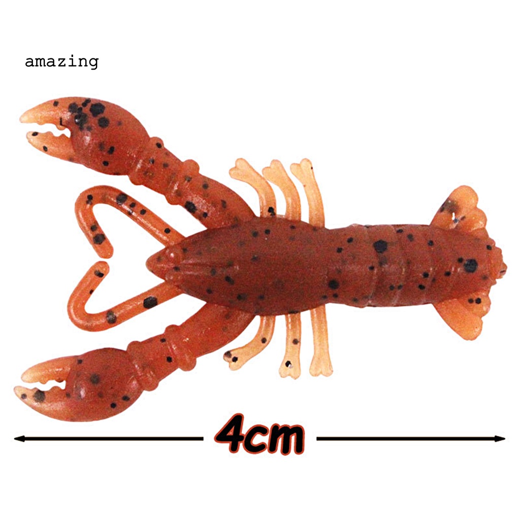 Set 10 Mồi Giả Nhử Cá 4cm / 0.8g Bằng Nhựa PVC Mềm Chống Mòn Màu Sắc Tươi Sáng